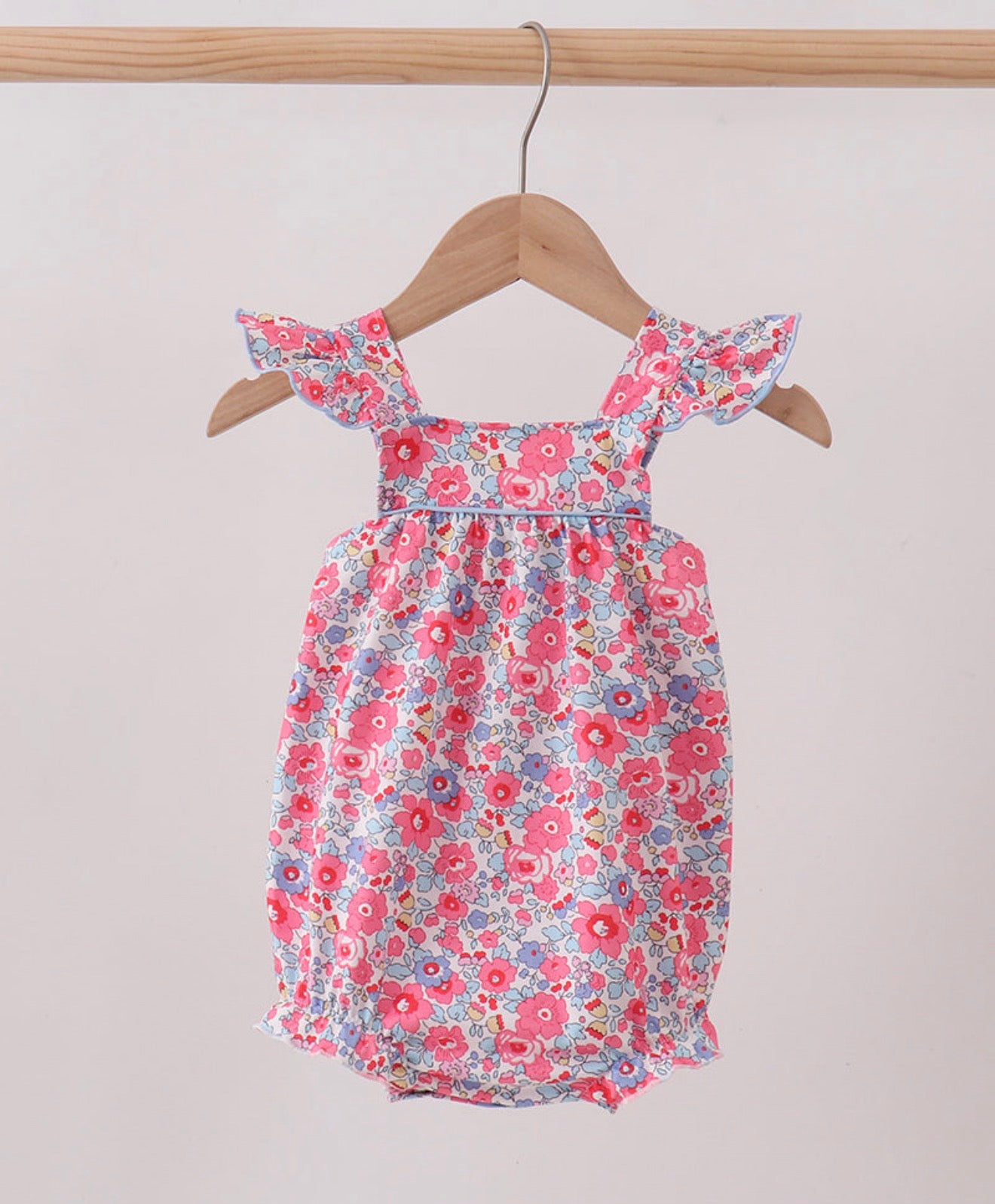 Girls pink floral bubble