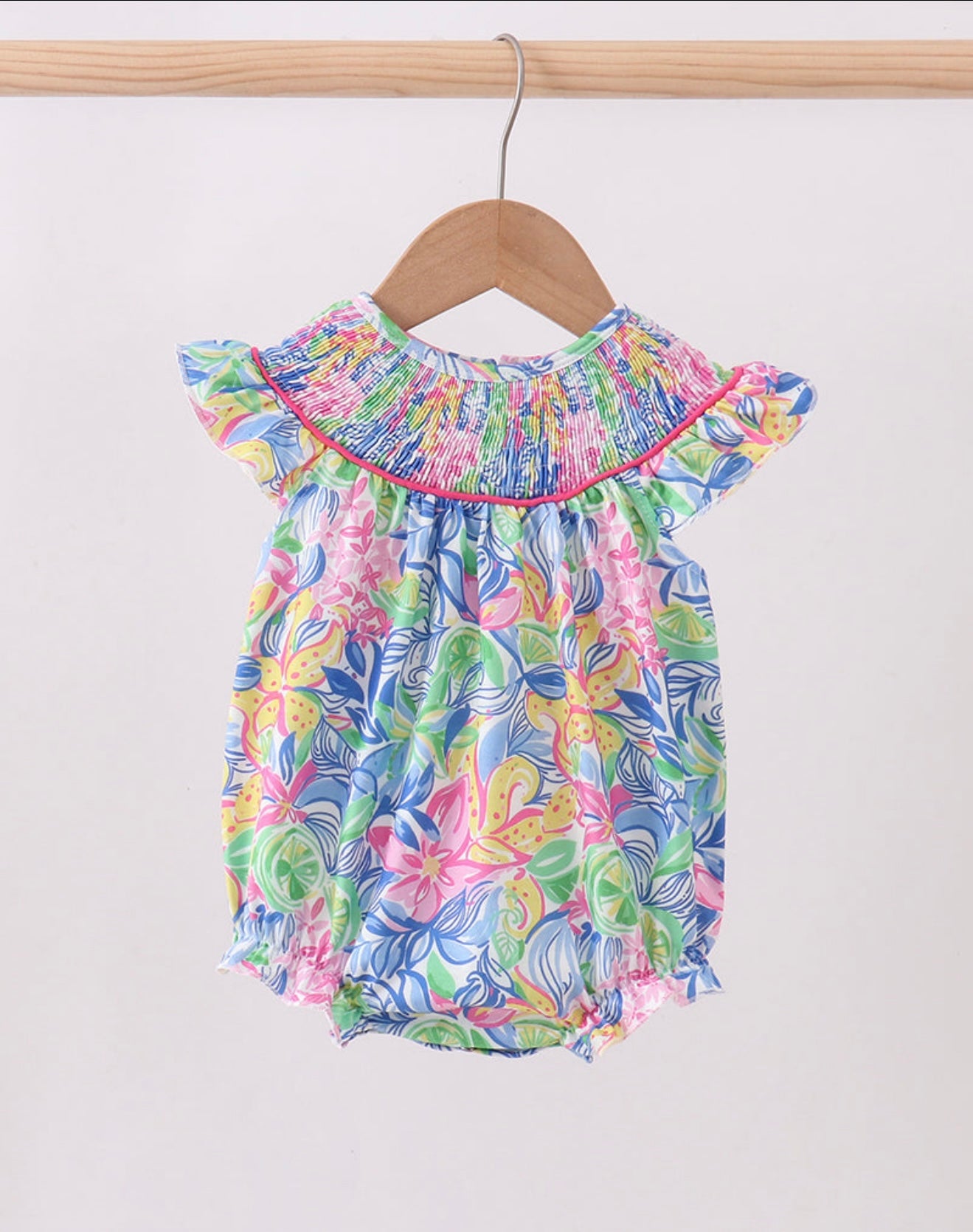 Tropical smocked bubble