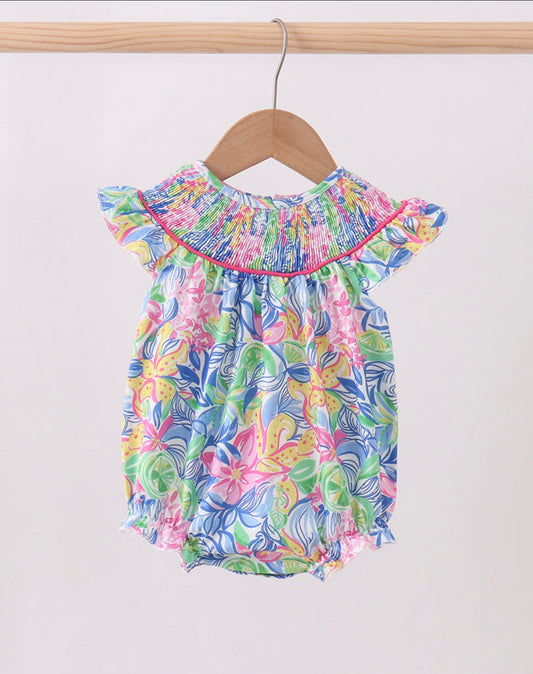 Tropical smocked bubble