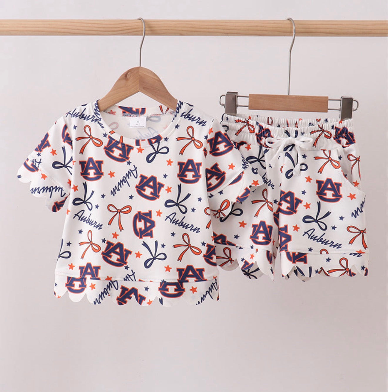 Girls Auburn shorts set