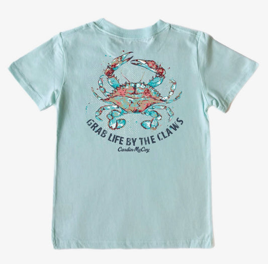 Boys blue crab shirt